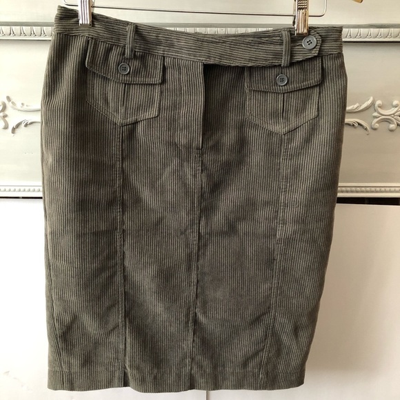 🎄Della Spiga Italy corduroy gray skirt  size 6 - Picture 1 of 8